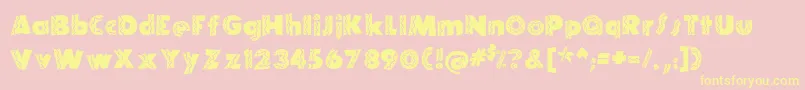 ElRioLobo Font – Yellow Fonts on Pink Background