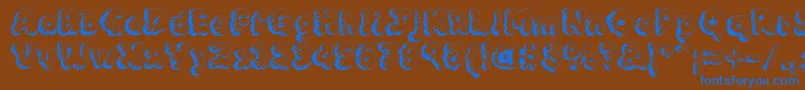 Mcklst Font – Blue Fonts on Brown Background