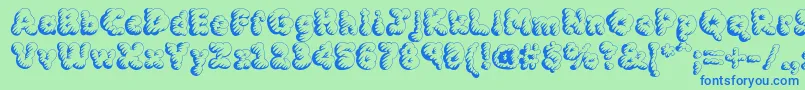 Mcklst Font – Blue Fonts on Green Background