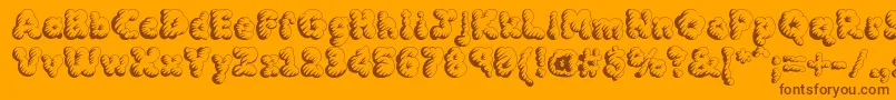 Mcklst Font – Brown Fonts on Orange Background