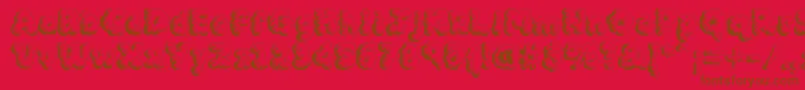 Mcklst Font – Brown Fonts on Red Background