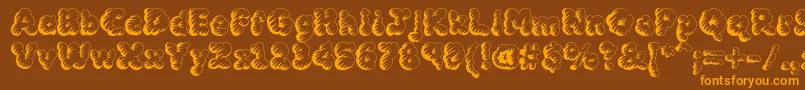 Mcklst Font – Orange Fonts on Brown Background