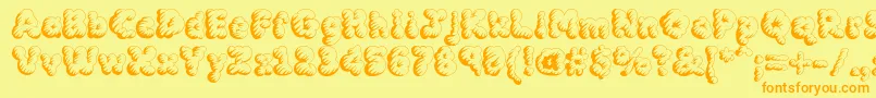 Mcklst Font – Orange Fonts on Yellow Background