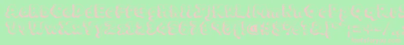 Mcklst Font – Pink Fonts on Green Background