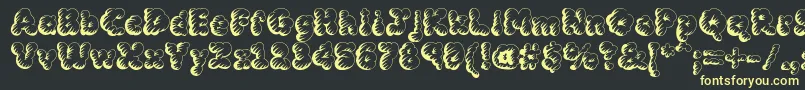 Mcklst Font – Yellow Fonts on Black Background