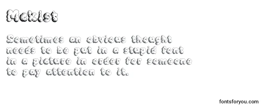 Schriftart Mcklst