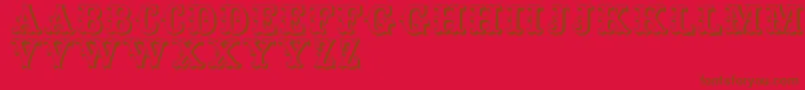 Toskanische Font – Brown Fonts on Red Background