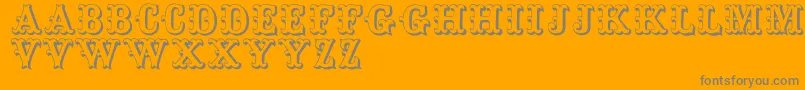 Toskanische Font – Gray Fonts on Orange Background