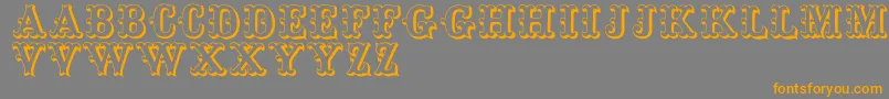 Toskanische Font – Orange Fonts on Gray Background