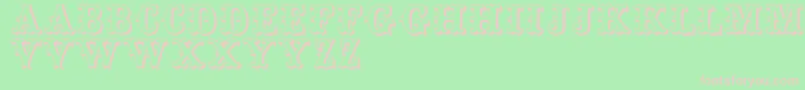 Toskanische Font – Pink Fonts on Green Background