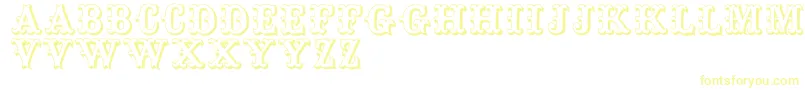 Toskanische Font – Yellow Fonts on White Background