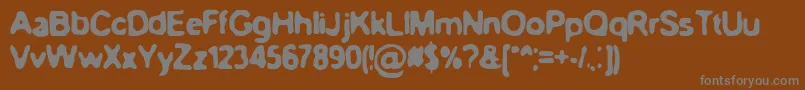 BnBlurryday Font – Gray Fonts on Brown Background