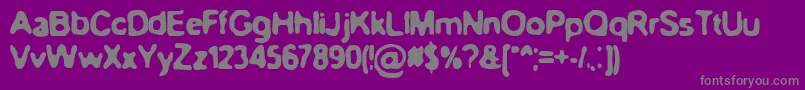 BnBlurryday-fontti – harmaat kirjasimet violetilla taustalla