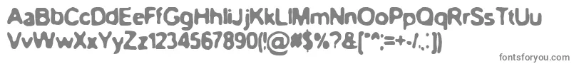 BnBlurryday-fontti – harmaat kirjasimet valkoisella taustalla