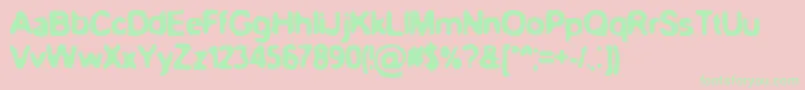 BnBlurryday Font – Green Fonts on Pink Background