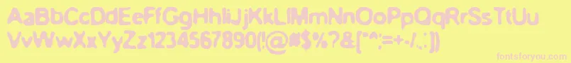 BnBlurryday Font – Pink Fonts on Yellow Background