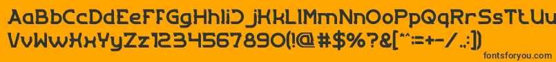 Entrance Font – Black Fonts on Orange Background