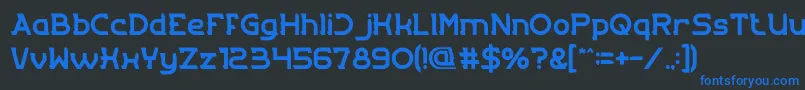 Entrance Font – Blue Fonts on Black Background