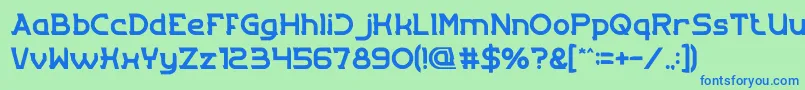 Entrance Font – Blue Fonts on Green Background