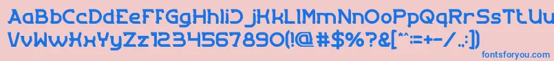 Entrance Font – Blue Fonts on Pink Background