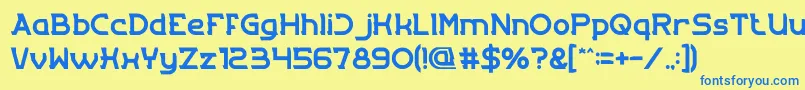 Entrance Font – Blue Fonts on Yellow Background