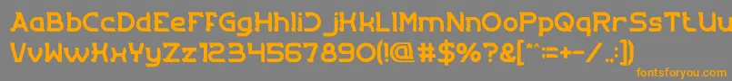 Entrance Font – Orange Fonts on Gray Background