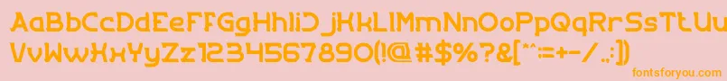 Entrance Font – Orange Fonts on Pink Background