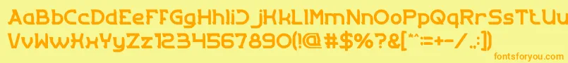 Entrance Font – Orange Fonts on Yellow Background