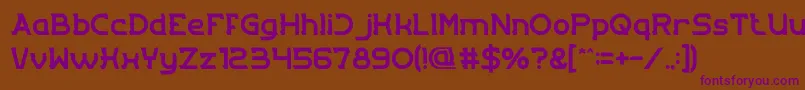 Entrance Font – Purple Fonts on Brown Background