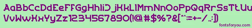 Entrance Font – Purple Fonts on Green Background