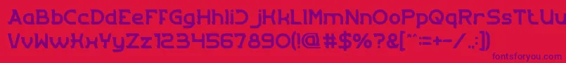 Entrance Font – Purple Fonts on Red Background