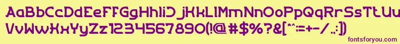Entrance Font – Purple Fonts on Yellow Background