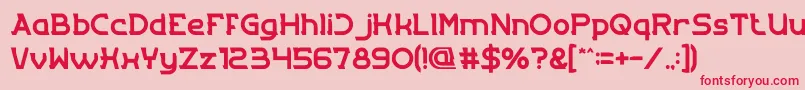 Entrance Font – Red Fonts on Pink Background