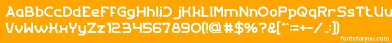 Entrance Font – White Fonts on Orange Background