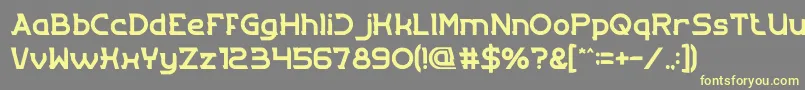 Entrance Font – Yellow Fonts on Gray Background