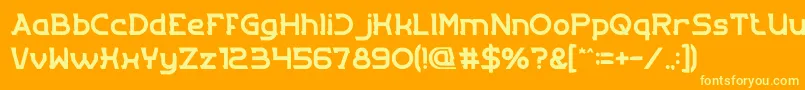 Entrance Font – Yellow Fonts on Orange Background