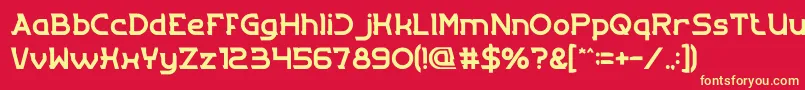 Entrance Font – Yellow Fonts on Red Background