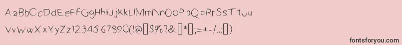 フォントA2Script – ピンクの背景に黒い文字