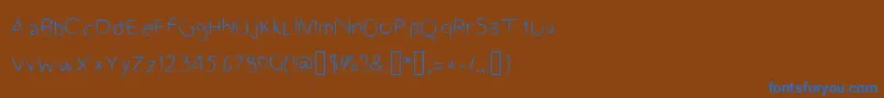 Шрифт A2Script – синие шрифты на коричневом фоне