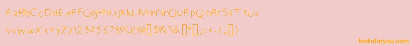 Czcionka A2Script – pomarańczowe czcionki na różowym tle