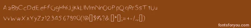 Шрифт A2Script – розовые шрифты на коричневом фоне