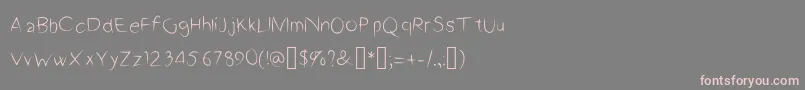 フォントA2Script – 灰色の背景にピンクのフォント