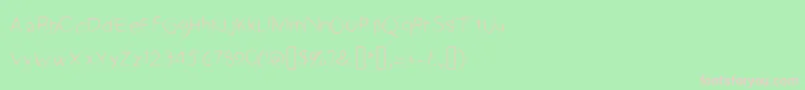 A2Script Font – Pink Fonts on Green Background