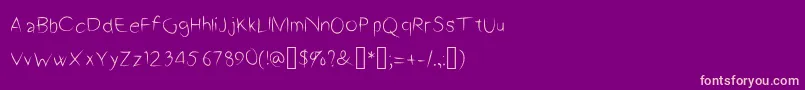 フォントA2Script – 紫の背景にピンクのフォント
