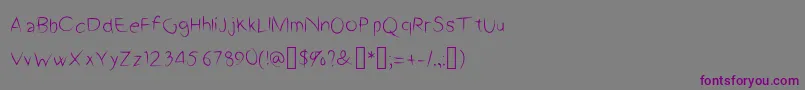 Fonte A2Script – fontes roxas em um fundo cinza