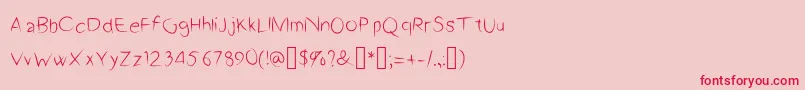 フォントA2Script – ピンクの背景に赤い文字