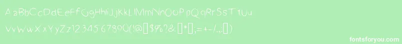 フォントA2Script – 緑の背景に白い文字