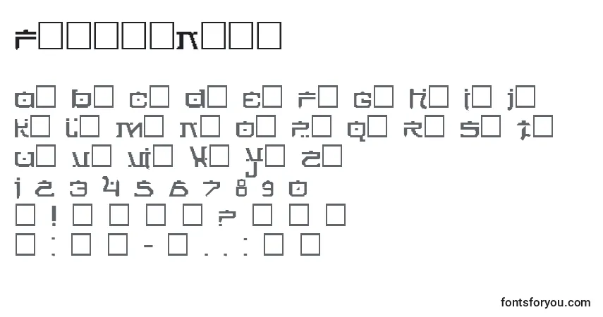 Czcionka FutureNews – alfabet, cyfry, specjalne znaki