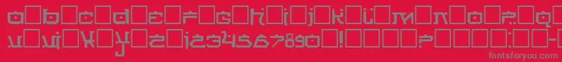 フォントFutureNews – 赤い背景に灰色の文字