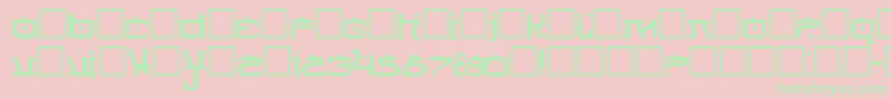 FutureNews Font – Green Fonts on Pink Background